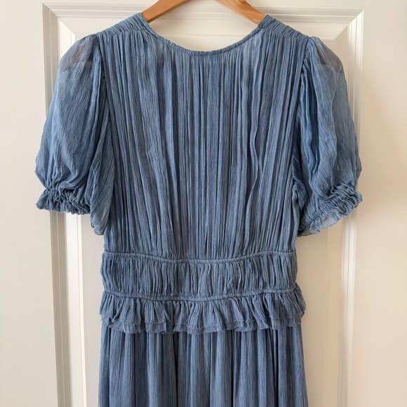 Ulla Johnson Elodie Silk Midi Dress in Slate - Picture 7 of 12